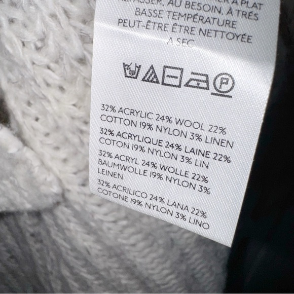 Anthropologie Pilcro Long Line Cable Tunic Sweater Ivory SZ S - Picture 10 of 14